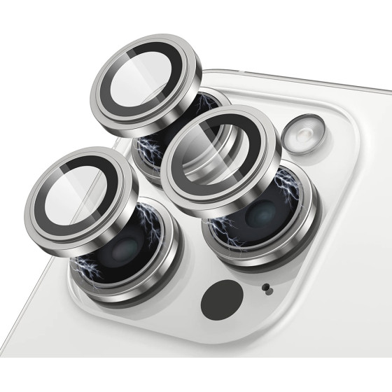 Lito - S+ Camera Glass Protector - iPhone 15 Pro / iPhone 15 Pro Max - White Titanium