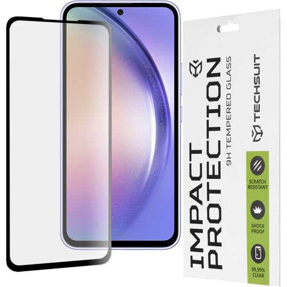 Techsuit - 111D Full Cover / Full Glue Glass - Samsung Galaxy A54 - Black
