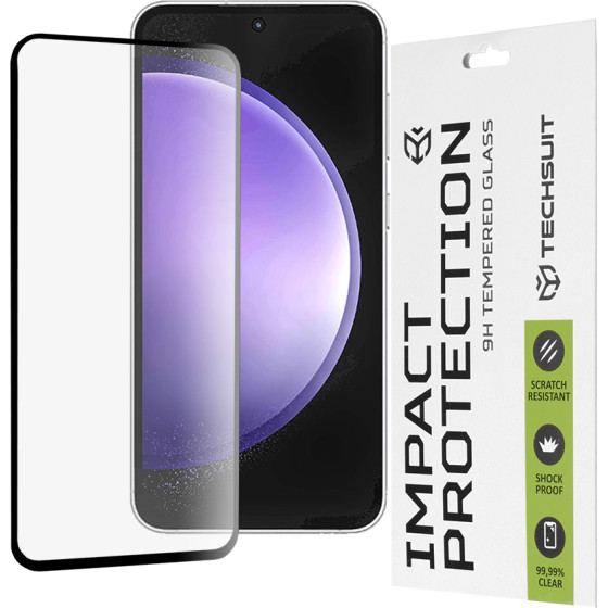 Techsuit - 111D Full Cover / Full Glue Glass - Samsung Galaxy S23 FE - Black