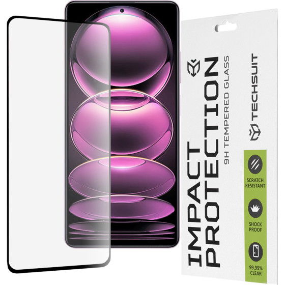 Techsuit - 111D Full Cover / Full Glue Glass - Xiaomi Redmi Note 12 Pro 5G / 12 Pro+ / Poco X5 Pro - Black