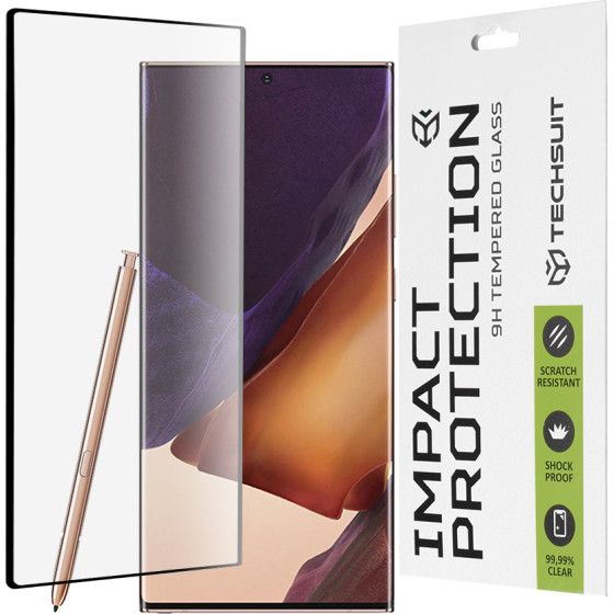 Techsuit - 111D Full Cover / Full Glue Glass / 3D Curved Screen - Samsung Galaxy Note 20 Ultra 4G / Note 20 Ultra 5G - Black
