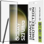 Techsuit - 111D Full Cover / Full Glue Glass / 3D Curved Screen - Samsung Galaxy S23 Ultra - Black