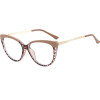 Techsuit - Anti-Blue Light Glasses Reflex Metal (F5018-C42) - Cat Eye - Nude Leopard
