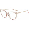 Techsuit - Anti-Blue Light Glasses Reflex Metal (F5018-C6) - Cat Eye - Brown