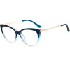 Techsuit - Anti-Blue Light Glasses Reflex Metal (F5018-C8) - Cat Eye - Transparent Blue