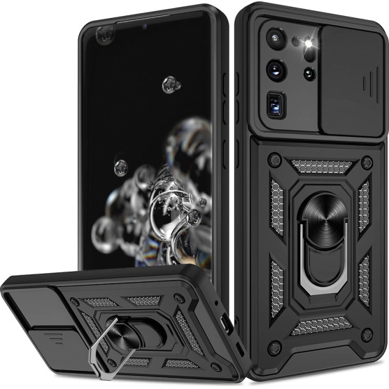 Techsuit - CamShield Series - Samsung Galaxy S20 Ultra 4G / S20 Ultra 5G - Black