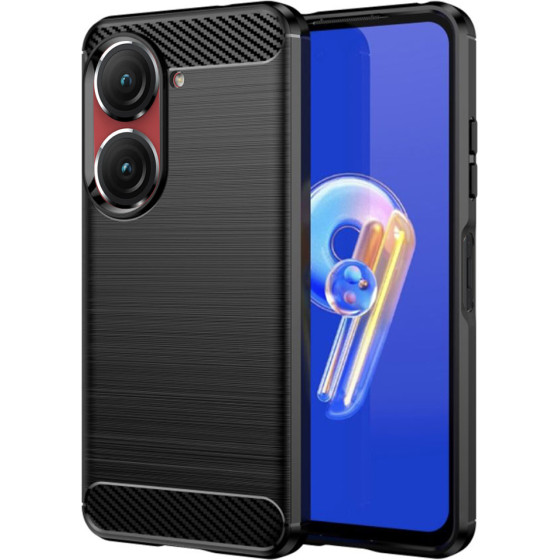 Techsuit - Carbon Silicone - Asus Zenfone 9 / 10 - Black