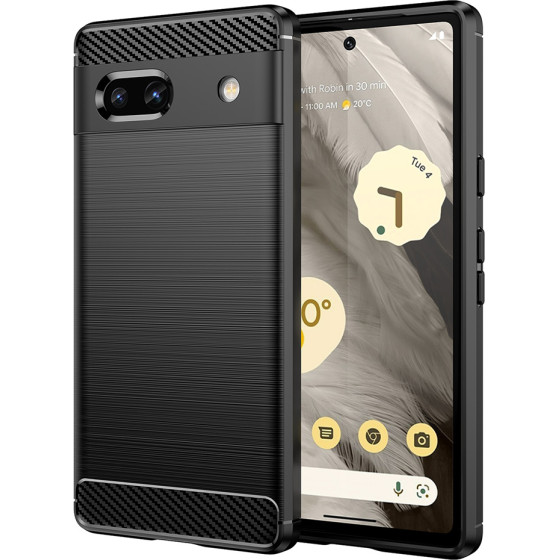 Techsuit - Carbon Silicone - Google Pixel 7a - Black