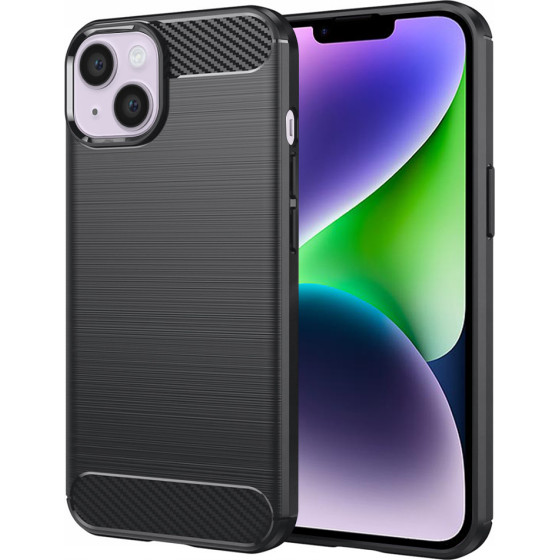 Techsuit - Carbon Silicone - iPhone 14 Plus - Black
