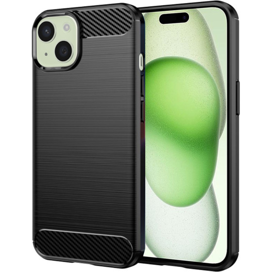 Techsuit - Carbon Silicone - iPhone 15 Plus - Black