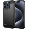 Techsuit - Carbon Silicone - iPhone 15 Pro - Black