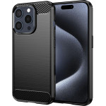 Techsuit - Carbon Silicone - iPhone 15 Pro - Black