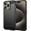 Techsuit - Carbon Silicone - iPhone 15 Pro Max - Black
