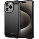 Techsuit - Carbon Silicone - iPhone 15 Pro Max - Black