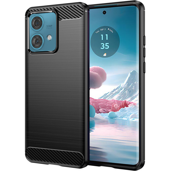 Techsuit - Carbon Silicone - Motorola Edge 40 Neo - Black