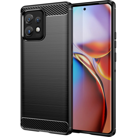 Techsuit - Carbon Silicone - Motorola Edge 40 Pro - Black