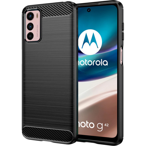 Techsuit - Carbon Silicone - Motorola Moto G42 - Black