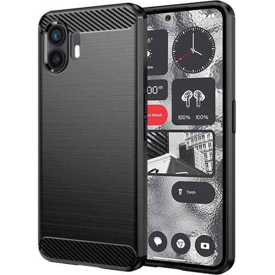 Techsuit - Carbon Silicone - Nothing Phone (2) - Black