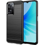 Techsuit - Carbon Silicone - Oppo A57 4G / A57s / OnePlus Nord N20 SE - Black