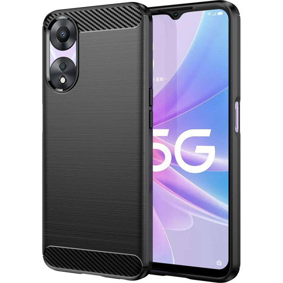 Techsuit - Carbon Silicone - Oppo A58 5G / A78 5G - Black