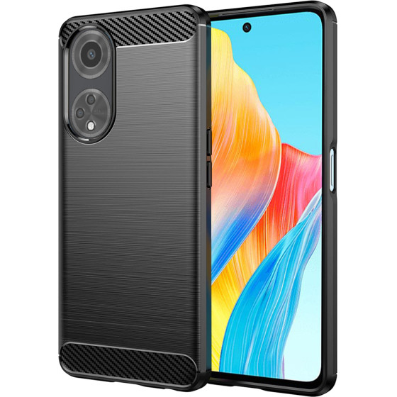 Techsuit - Carbon Silicone - Oppo A98 5G - Black