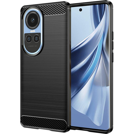 Techsuit - Carbon Silicone - Oppo Reno10 / Reno10 Pro - Black