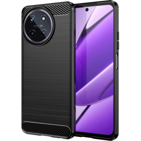 Techsuit - Carbon Silicone - Realme 11 - Black