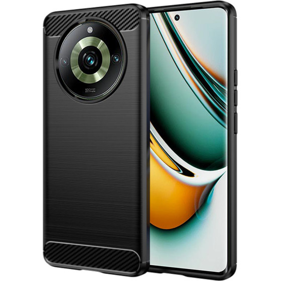 Techsuit - Carbon Silicone - Realme 11 Pro / 11 Pro+ - Black