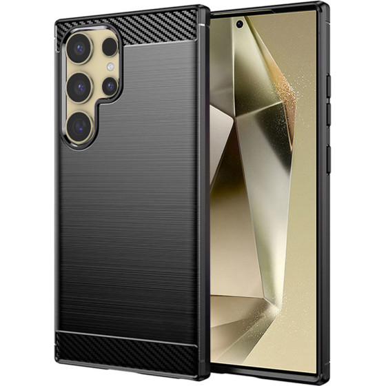 Techsuit - Carbon Silicone - Samsung Galaxy S24 Ultra - Black