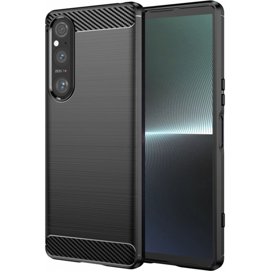 Techsuit - Carbon Silicone - Sony Xperia 1 V - Black