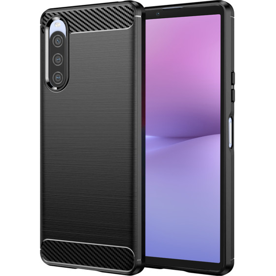 Techsuit - Carbon Silicone - Sony Xperia 10 V - Black