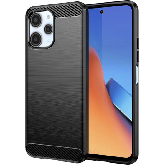 Techsuit - Carbon Silicone - Xiaomi Redmi 12 4G / 12 5G - Black
