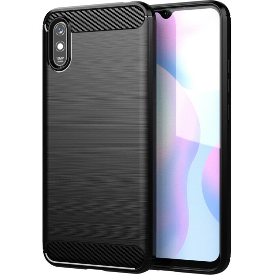 Techsuit - Carbon Silicone - Xiaomi Redmi 9A / Redmi 9AT - Black