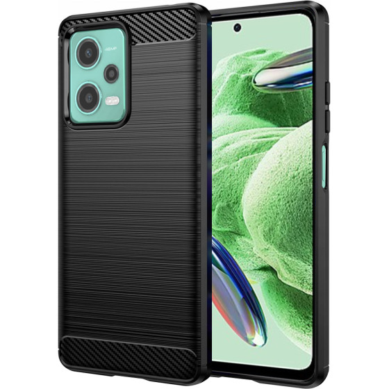 Techsuit - Carbon Silicone - Xiaomi Redmi Note 12 5G / Poco X5 - Black