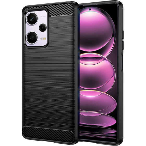 Techsuit - Carbon Silicone - Xiaomi Redmi Note 12 Pro 5G / Poco X5 Pro - Black