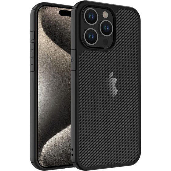 Techsuit - CarbonFuse - iPhone 15 Pro - Black