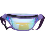Techsuit - Casual Waist Bag (CWB2) - Transparent, with Belt for Recreational Activity, Fitness - Purple