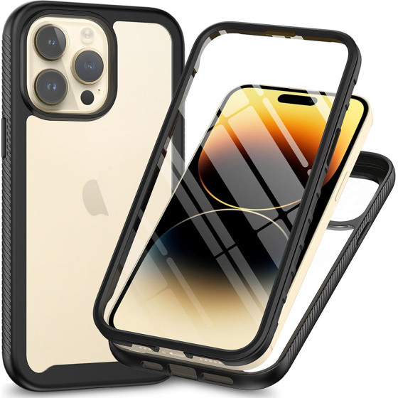 Techsuit - Defense360 Pro + Screen Protector - iPhone 15 Pro - Black