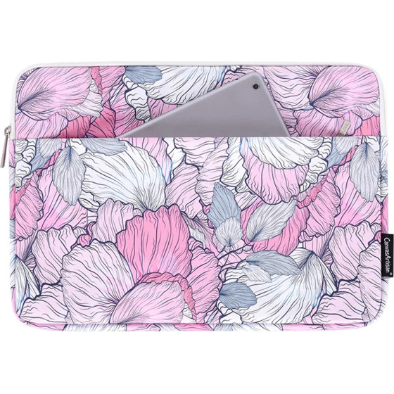 CanvasArtisan - Laptop Sleeve (G56-11) - for 13-14 inch Devices, Zipper, Eco Leather - Pink