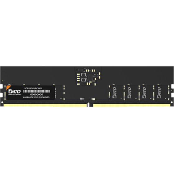 Dato - Computer Memory - for Desktop, DDR5, RAM, 32GB, 4800MHz - Black - (DT32G5DU48)