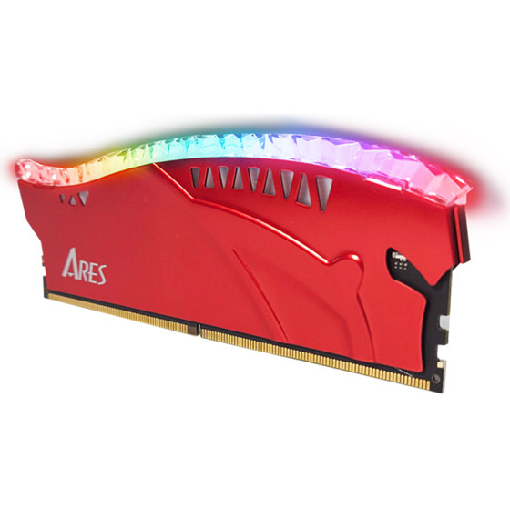 Dato - Computer Memory Ares Armor Lite - for Desktop, DDR4, Gaming RAM with RGB, 8GB, 3200MHz, CL16, RGB - Red - (ARB8G4R32)