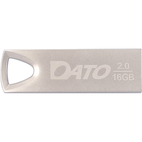 Dato - Memory Stick DS7016 - USB 2.0 FlashDrive, 16GB, Read 9MB/s, Write 5MB/s - Silver - (DS7016-16G)