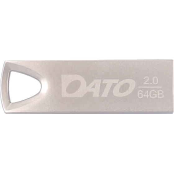 Dato - Memory Stick DS7016 (DS7016-64G) - USB 2.0 FlashDrive, 64GB, Read 9MB/s, Write 5MB/s - Silver