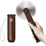 JisuLife - Premium Hand Fan Life8 Plus (F8X) - with Flashlight, Portable, 4500mAh - Brown - (F8X;BROWN)