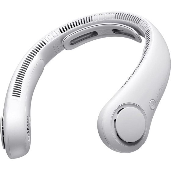 JisuLife - Premium Neck Fan Life4 (FA14X) - Portable, 5000mAh, 5 Speeds - Grey - (FA14X;GREY)