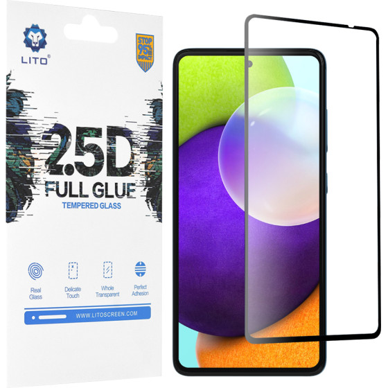 Lito - 2.5D FullGlue Glass - Samsung Galaxy A52 4G / A52 5G / A52s 5G - Black