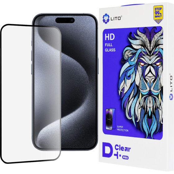 Lito - D+ Pro Clear - iPhone 15 Pro - Black