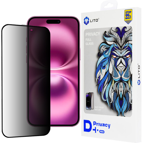 Lito - D+ Pro Privacy - iPhone 16 Plus - Black