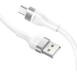 Lito - Data Cable (LD02) - USB to Type-C Fast Charging, 2.4A, Tangle-free, 1.2m - White - (LD02-1)