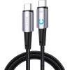 Lito - Data Cable (LD10) - Type-C to Type-C Fast Charging 60W, with LED, 1.2m - Black